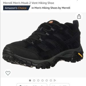 Merrell Mens Moab 2 Vent Hiking Shoes - Black